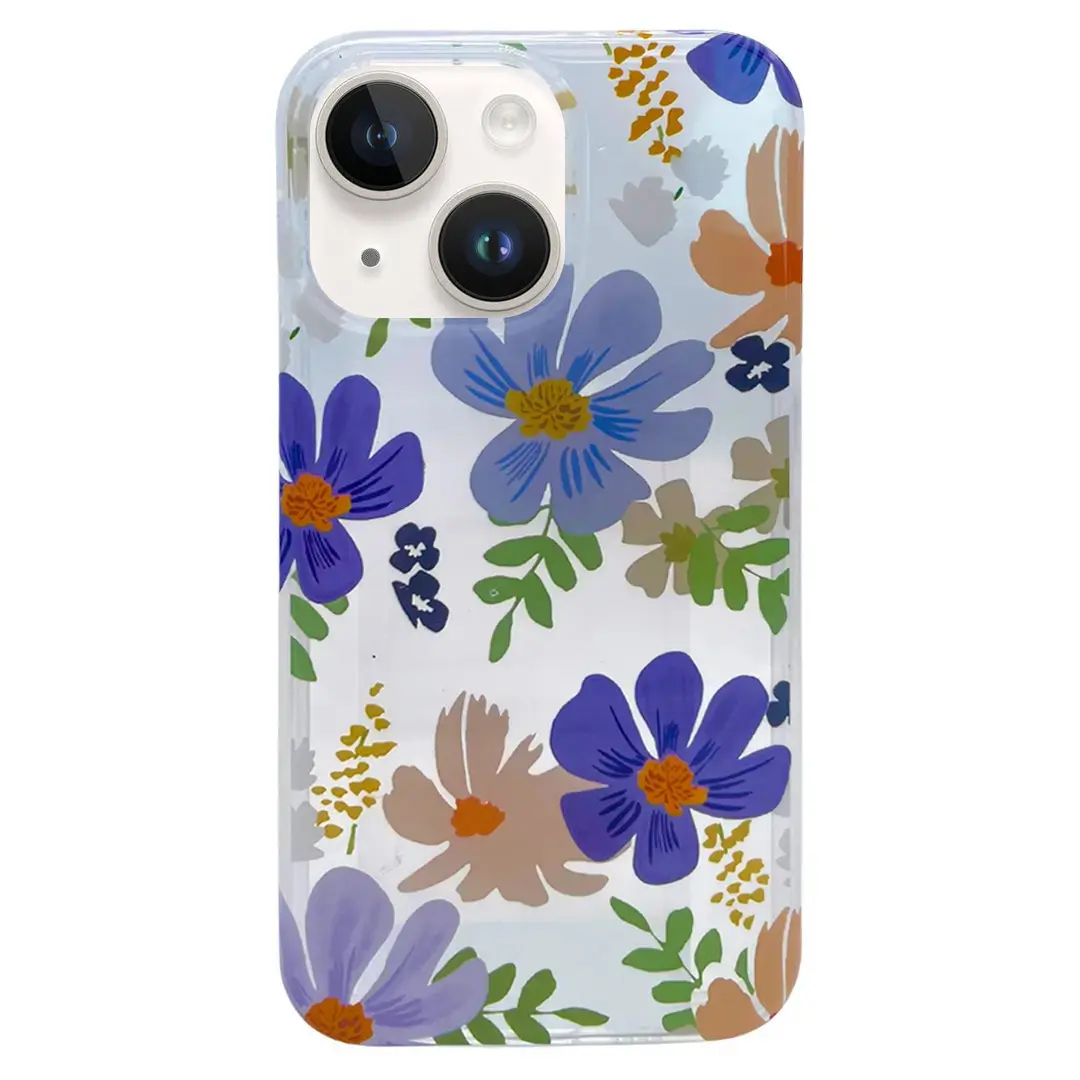 iPhone 15/iPhone 14/iPhone 13 Designed Case Blue Margaret